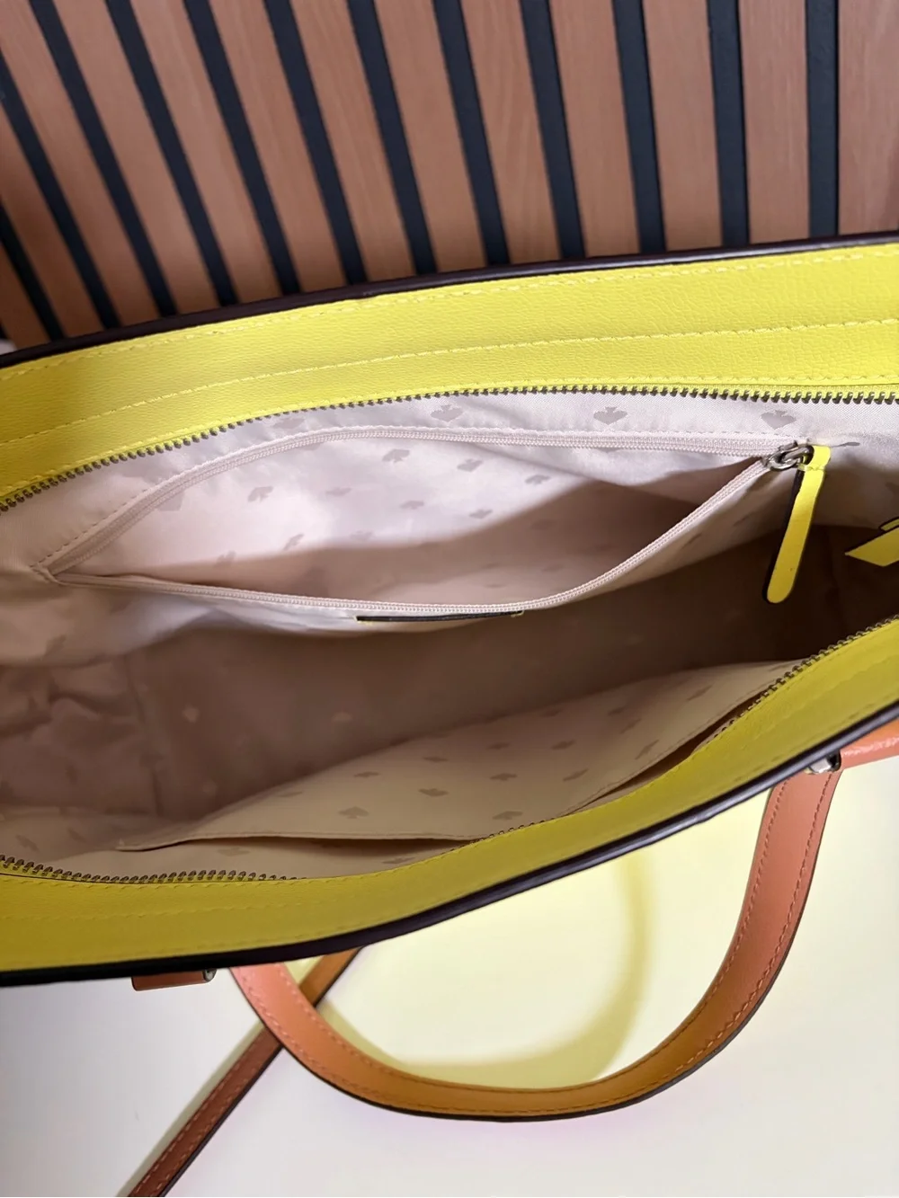 Kate Spade Patterson Drive Geraldine satchel bag in the vibrant Limelight